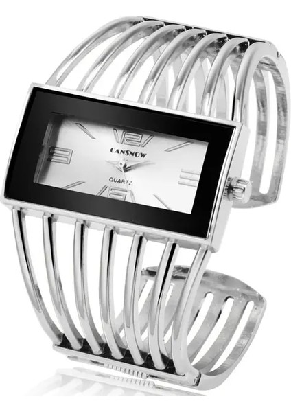 Gümüş Beyaz Bayan Izle Lüks Moda Gül Altın Bileklik Bileklik Izle Kadın Elbise Saat Kadın Bayan Kız Kol Saati Relojes (Yurt Dışından)