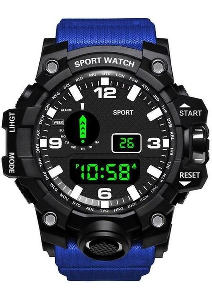 Mavi Moda Piyade Spor Elektronik Saat Yeni LED Su Geçirmez G Aydınlık Şok El Saati Erkekler Kadınlar Için Dijital Maliyet Kol Saati (Yurt Dışından)