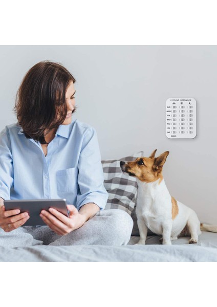 Iki Sıralı Köpek Evcil Hayvan Besleme Hatırlatıcısı Günlük Gösterge Evde Aşırı Beslemeyi Önleyin Köpekler Kediler Manyetik Bebek Bakımı Oturma Odası Ev Mutfak Pratik (Yurt Dışından)