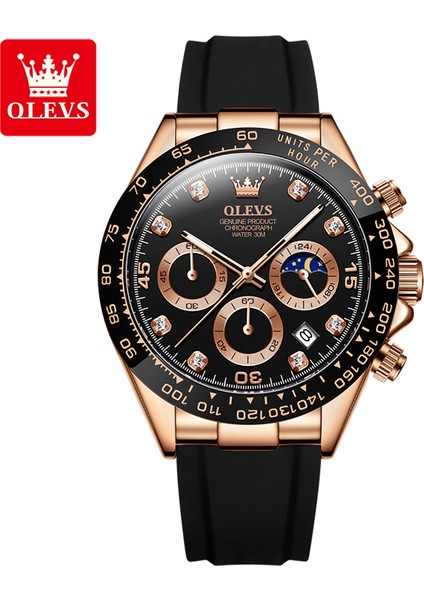 Kahve Olevs Lüks Izle Erkekler Için Su Geçirmez Aydınlık Kuvars Erkek Saatler Moda Erkek Kol Saati En Orijinal Lüks Marka (Yurt Dışından)