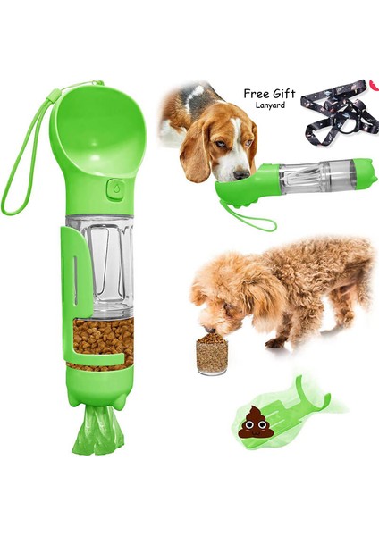 Mavi 300 ml Yiyecek Kutusu ile 4 In 1 Taşınabilir Kedi Köpek Su Şişesi Mama Besleyici Tiryakisi Kaka Dağıtıcı Açık Pet Suluk Seyahat Şişe Köpek Aksesuarları Kaynağı (Yurt Dışından) fiyatları