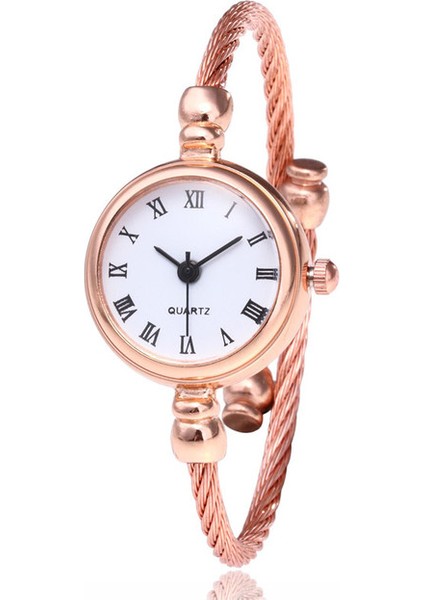 Stil-4 Moda Bileklik Izle Lüks Vintage Gümüş Kadın Elbise Izle Rahat Kuvars Titanyum Alaşımlı Bant Bilezik Izle Analog Bilek Saati (Yurt Dışından)