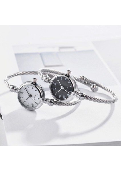Stil-4 Moda Bileklik Izle Lüks Vintage Gümüş Kadın Elbise Izle Rahat Kuvars Titanyum Alaşımlı Bant Bilezik Izle Analog Bilek Saati (Yurt Dışından) indirimleri