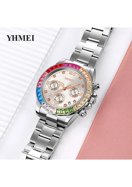 Gül Altın 2023 Yeni Izle Kadın Saatler Bayanlar Yaratıcı Çelik Kadın Bilezik Saatler Kadın Su Geçirmez Kronograf Saat Relogio Feminino (Yurt Dışından) indirimleri