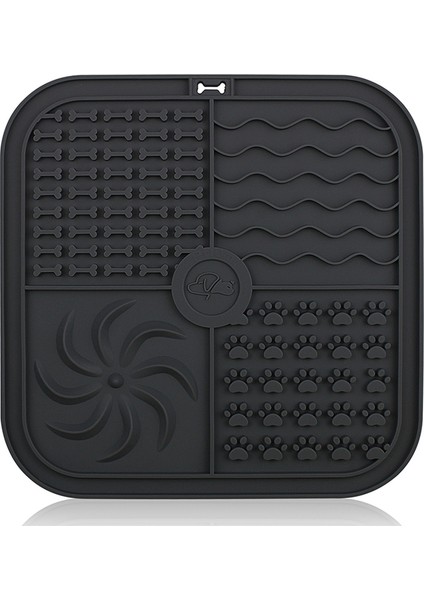 Siyah 2 Pcs Köpek Silikon Mat Pet Yavaş Yemek Tabağı Köpekler Ped Kedi Kaymaz Placemat Aksesuarları Küçük Orta Köpek Yavrusu Için Uygun (Yurt Dışından)