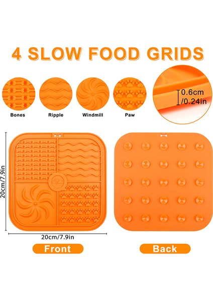 Siyah 2 Pcs Köpek Silikon Mat Pet Yavaş Yemek Tabağı Köpekler Ped Kedi Kaymaz Placemat Aksesuarları Küçük Orta Köpek Yavrusu Için Uygun (Yurt Dışından) modelleri