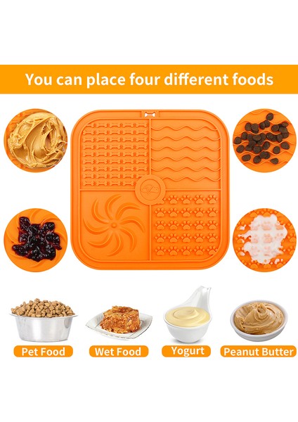 Siyah 2 Pcs Köpek Silikon Mat Pet Yavaş Yemek Tabağı Köpekler Ped Kedi Kaymaz Placemat Aksesuarları Küçük Orta Köpek Yavrusu Için Uygun (Yurt Dışından) fırsatları