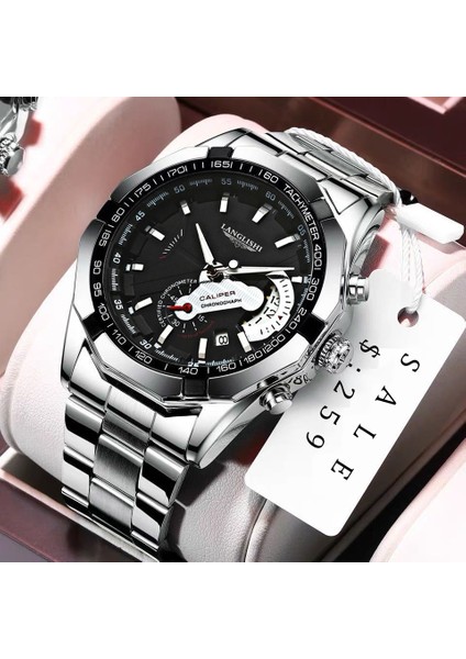 Siyah Siyah Langlıshı Otomatik Hareket Izle Erkek Saatler Üst Marka Lüks Ithal Hareketi Su Geçirmez Aydınlık Mekanik Kol Saati (Yurt Dışından) modelleri