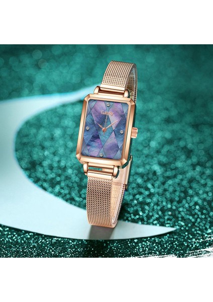 Beyaz Lüks Kadın Paslanmaz Çelik Tel Örgü Izle Moda Bayanlar Kuvars Elmas Kol Saati Zarif Kadın Bilezik Izle Reloj Mujer Saat (Yurt Dışından)