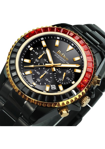 Bo Renklı Altın Bıden Buzlu Out Erkek Saatler Üst Marka Lüks Izle Erkekler Için Parlayan Rahat Altın Izle Kuvars Saatı Çelik Kayış Saat (Yurt Dışından) modelleri