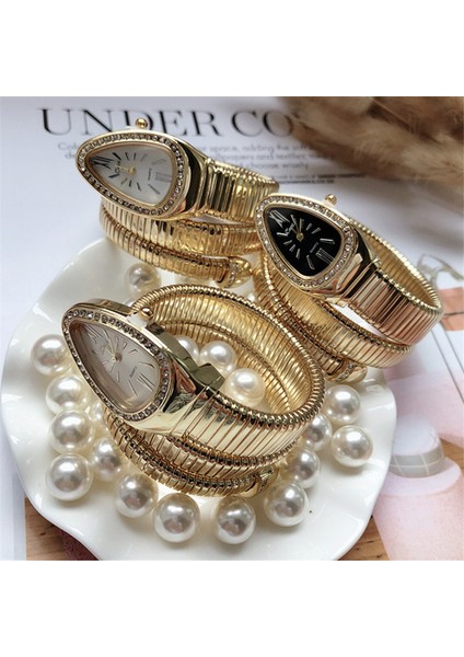 Newdesign Rosewhite Serin Yılan Bileklik Saatler Kadın Moda Sonsuzluk Bileklik Izle Şık Kızlar Marka Kuvars Saat Religios Relojes Montre Femme (Yurt Dışından) indirimleri