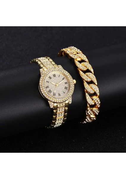 Rose Gold Set 4 2021 Erkekler 2pcs Set Lüks Moda Saatler Rhonestone Erkek Kadın Iş Basit Paslanmaz Çelik Kuvars Izle Relogio Masculino (Yurt Dışından) fiyatları
