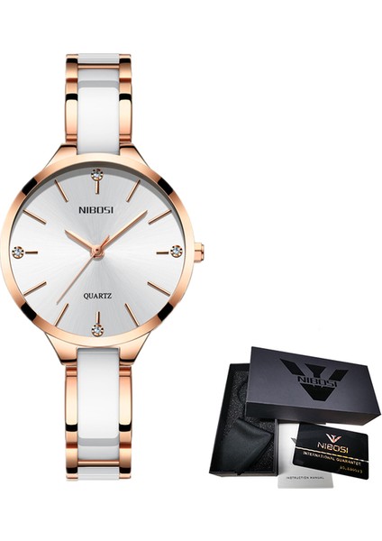Stil 3 Nıbosı Moda Kadın Saatler Gül Altın Bayanlar Bilezik Saatler Kadınlar Için Yaratıcı Su Geçirmez Kuvars Saatler Relogio Feminino (Yurt Dışından)