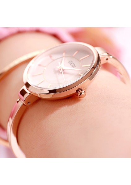 Rosegold Siyah Gedı Saatler Kadınlar Için Büyük Kadran Moda Saat Kadın Kol Saati Zarif Bilezik Izle Kadın Yeni Suya Dayanıklı Reloj Mujer (Yurt Dışından) fırsatları