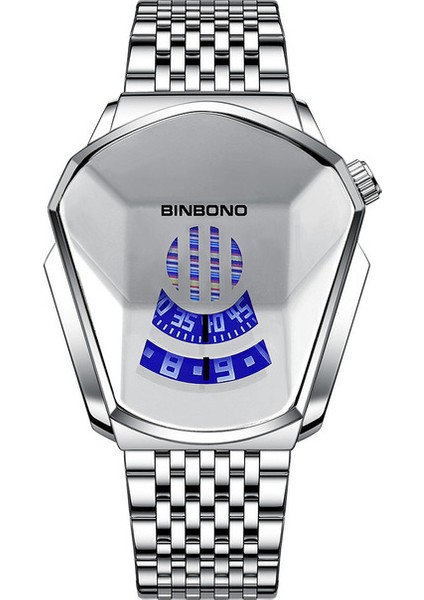 Gümüş Orijinal Bınbond Üst Marka Lüks Askeri Moda Spor Izle Erkekler Altın Bilek Saatler Adam Saat Rahat Chronograph Kol Saati (Yurt Dışından)