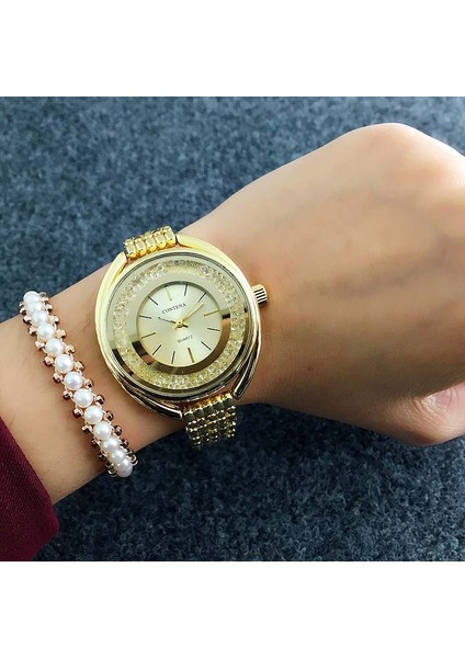 Gümüş Gül Altın 2022 Yaratıcı Bilezik Saatler Kadınlar Bayanlar Lüks Kol Saati Taklidi Elmas Yuvarlak Küçük Kadran Kadın Hediye Zegarek Damski (Yurt Dışından) fırsatları