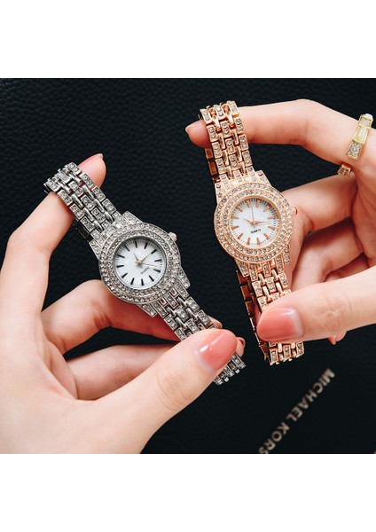 Altın 2 Adet Altın Lüks Taklidi Saatler Set Kadın Taklidi Kuvars Bilezik Saatler Bayanlar Elbise Yeni Kol Saati Saat Relogios (Yurt Dışından) fırsatları