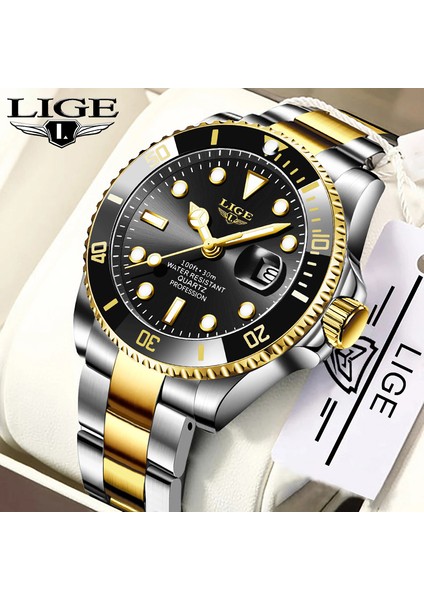Gül Altın Siyah Lıge Erkek Saatler Üst Marka Lüks Erkek Kol Saati Tam Çelik Kuvars Izle Spor Su Geçirmez Erkek Saat Relogio Masculino (Yurt Dışından) modelleri