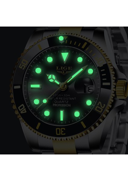 Gül Altın Siyah Lıge Erkek Saatler Üst Marka Lüks Erkek Kol Saati Tam Çelik Kuvars Izle Spor Su Geçirmez Erkek Saat Relogio Masculino (Yurt Dışından) fırsatları