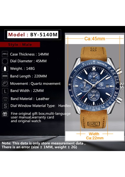 Kahverengi Gümüş Mavi B Benyar 2021 Yeni Erkek Izle Iş Tam Çelik Kuvars Üst Marka Lüks Rahat Su Geçirmez Spor Erkek Kol Saati Relogio Masculino (Yurt Dışından) fırsatları