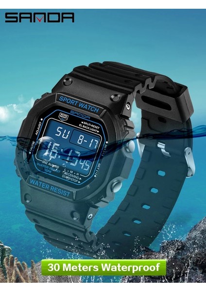 Yükseltme Siyah Sanda Erkekler Dijital Saat Erkek Spor Saatleri Çok Fonksiyonlu Alarm Su Geçirmez Elektronik Saat Askeri Saat Reloj Hombre 329 (Yurt Dışından)