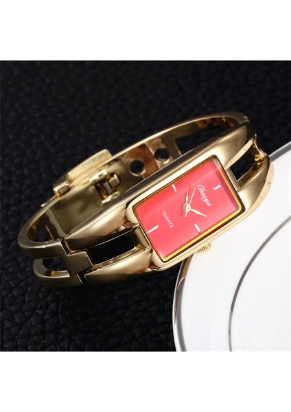 Altın Beyaz 2023 Kadın Bilezik Saatler Paslanmaz Çelik Bilezik Femme Bayanlar Kol Saatleri Üst Marka Lüks Altın Saat Montre Bilezik Femme (Yurt Dışından)