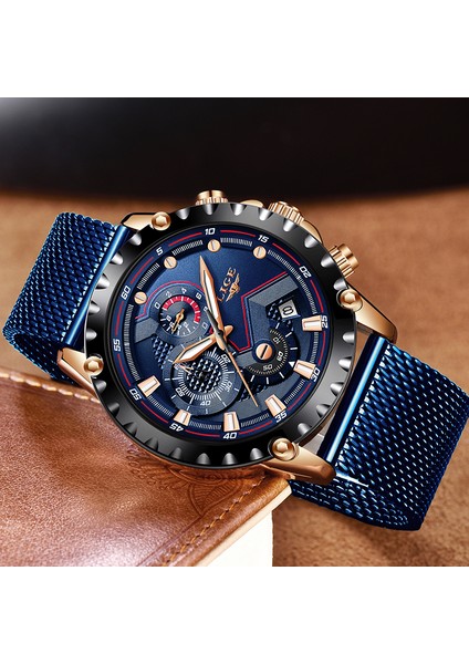 Gül Altın Siyah Lıge Üst Marka Lüks Moda Kuvars Erkek Izle Rahat Spor Örgü Kemer Izle Su Geçirmez Aydınlık Tarih Saat Relogio Masculino Yeni (Yurt Dışından) modelleri