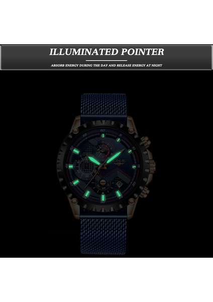 Gül Altın Siyah Lıge Üst Marka Lüks Moda Kuvars Erkek Izle Rahat Spor Örgü Kemer Izle Su Geçirmez Aydınlık Tarih Saat Relogio Masculino Yeni (Yurt Dışından) fırsatları