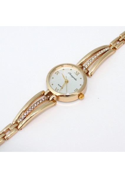 122 Gül Beyaz 2019 Paslanmaz Çelik Kayış Kadın Lüks Fanshion Izle Gül Altın Elbise Elmas Kadın Casual Saat Severlerin Bilezik Izle (Yurt Dışından) fırsatları