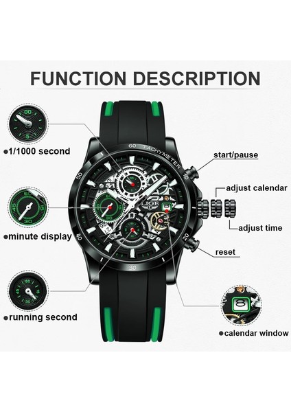 Gümüş Siyah Lıge Marka Izle Erkekler Silikon Spor Saatler Erkek Ordu Askeri Kuvars Kol Saati Chronograph Erkek Saat Relogio Masculino + Kutusu (Yurt Dışından) fırsatları