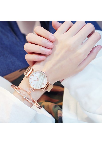 Sadece Izle Lüks Izle Kadınlar Gül Altın Su Matkap Bilezik Izle Takı Bayanlar Kadın Saat Rahat Kuvars Saatı Relojes Para Mujer (Yurt Dışından) modelleri