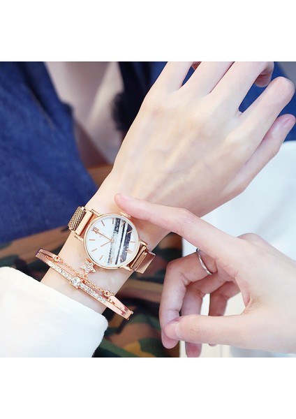 Sadece Izle Lüks Izle Kadınlar Gül Altın Su Matkap Bilezik Izle Takı Bayanlar Kadın Saat Rahat Kuvars Saatı Relojes Para Mujer (Yurt Dışından) indirimleri