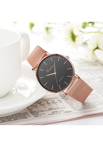 Gül Altın Moda Rahat Bayan Klasik Kuvars Paslanmaz Çelik 2019 Kol Saati Bilezik Saatler Elbise Saat Bayan Saat Reloj Mujer *y (Yurt Dışından)