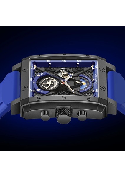 Siyah Lıge Tarih Saatler Erkek Lüks Marka Büyük Kadranlı Saat Erkekler Su Geçirmez Kuvars Kol Saati Spor Chronograph Saat Relogio Masculino (Yurt Dışından)