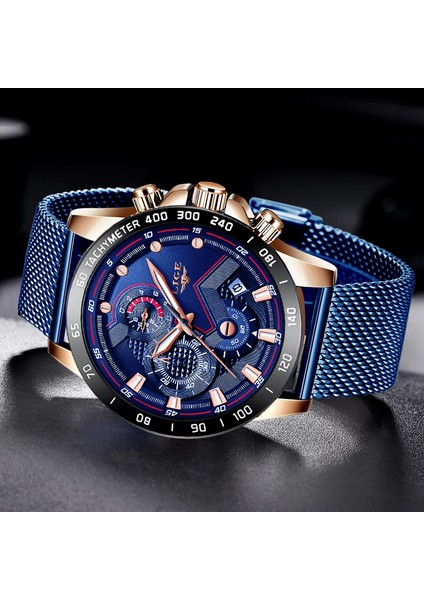 Gül Altın Mavi 2021 Yeni Moda Rahat Erkek Saatler Aydınlık Lıge Üst Marka Lüks Kol Saati Kuvars Saat Mavi Erkekler Için Izle Relogio Masculino (Yurt Dışından) fırsatları