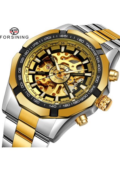 Siyah Gül Forsining Mekanik Izle Erkekler Altın Otomatik Erkek Saatler Su Geçirmez Aydınlık Adam Kol Saati Relogio Masculino (Yurt Dışından) fiyatları
