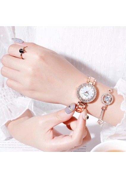 Izle Bilezik Ekle Lvpai Marka Lüks Bilezik Saatler Kadınlar Için Set Moda Geometrik Bileklik Kuvars Saat Bayanlar Kol Saati Zegarek Damski (Yurt Dışından) fırsatları