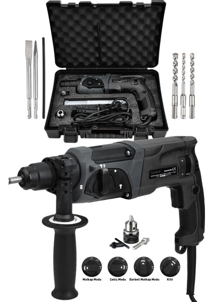 Extra Güçlü Pro Kırıcı Delici Darbeli Hilti Matkap 850 W Siyah