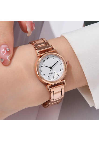 Gül Altın Siyah 2 Moda Kadınlar Basit Saatler Gümüş Yuvarlak Arama Bilezik Izle Bayanlar Iş Gündelik Elbise Saat Kuvars Kol Saati Reloj Mujer (Yurt Dışından) fırsatları