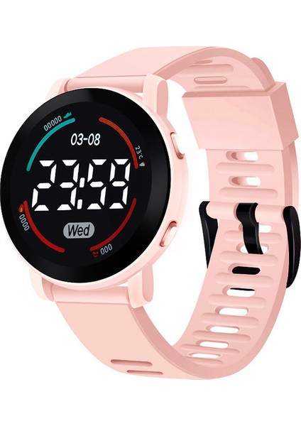 Pembe M6 Unisex Spor Dijital Saat Erkekler Kadınlar Için Erkek Kız Moda Su Geçirmez Elektronik Saatler Nefes LED Kol Saati Hediyeler (Yurt Dışından)