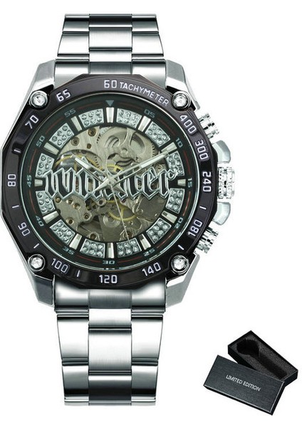 Gümüş Sıyah Altın Izle Erkekler Askeri Erkek Saatler Top Marka Lüks 2021 Otomatik Mekanik Kol Saati Kazanan Erkek Saat Yeni Orologio Uomo (Yurt Dışından)