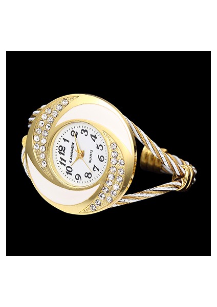 Beyaz Lüks Kadın Altın Kırmızı Metal Bilezik Saatler Moda Rahat Bayanlar Taklidi Bileklik Izle Yaratıcı Kadın Saat Relogio Feminino (Yurt Dışından)