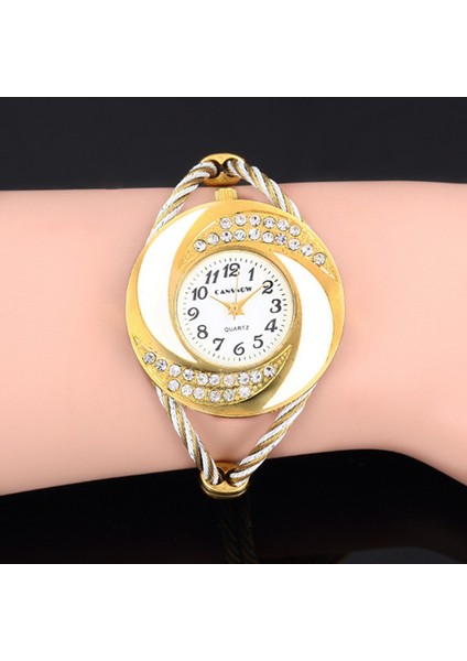 Beyaz Lüks Kadın Altın Kırmızı Metal Bilezik Saatler Moda Rahat Bayanlar Taklidi Bileklik Izle Yaratıcı Kadın Saat Relogio Feminino (Yurt Dışından) fırsatları