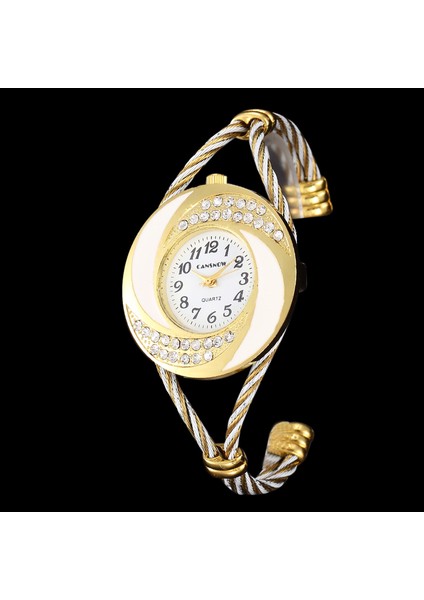 Beyaz Lüks Kadın Altın Kırmızı Metal Bilezik Saatler Moda Rahat Bayanlar Taklidi Bileklik Izle Yaratıcı Kadın Saat Relogio Feminino (Yurt Dışından) indirimleri