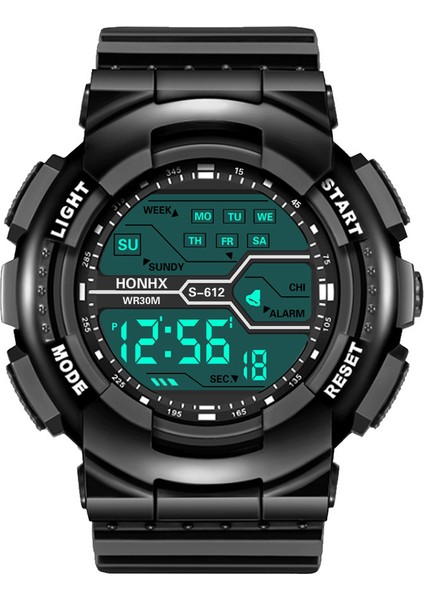 B-Blackdarkblue Yıkaze Çok Fonksiyonlu Erkek Spor Saat LED Dijital Saat Büyük Kadran Su Geçirmez Aydınlık Erkek Spor Saat Elektronik Saatler (Yurt Dışından)