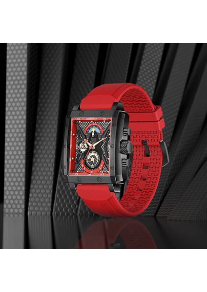 Siyah Lıge Askeri Saatler Erkek Lüks Büyük Kadranlı Saat Erkekler Su Geçirmez Kuvars Kol Saati Spor Chronograph Tarih Saat Relogio Masculino (Yurt Dışından)