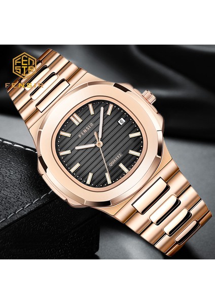 Stil 6 Nautilus Spor Erkek Saatler Moda Yüksek Dereceli Altın Çelik Bant Kuvars Yaratıcı Kol Saati Erkek Hediye Montre Homme Zegarek Meski (Yurt Dışından) indirimleri