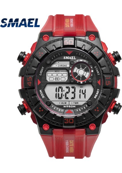 Beyaz Mavi Kırmızı Ordu Saatler Büyük Arama Smael Erkekler Izle Dijital Relogio Masculino Spor Izle Su Geçirmez 1439 Dijital Saat Üst Marka Lüks (Yurt Dışından) fiyatları