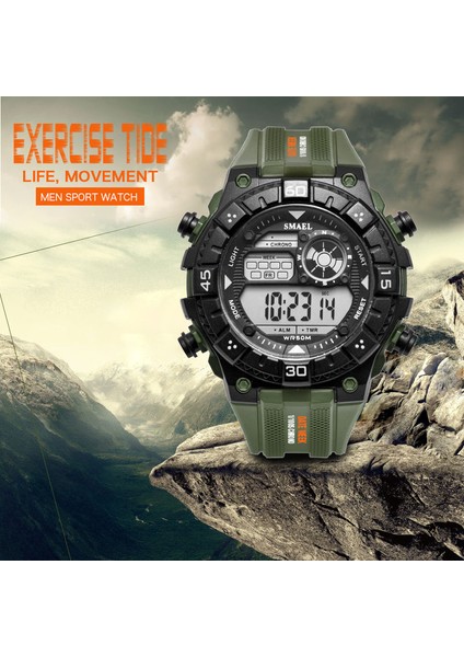 Beyaz Mavi Kırmızı Ordu Saatler Büyük Arama Smael Erkekler Izle Dijital Relogio Masculino Spor Izle Su Geçirmez 1439 Dijital Saat Üst Marka Lüks (Yurt Dışından) modelleri