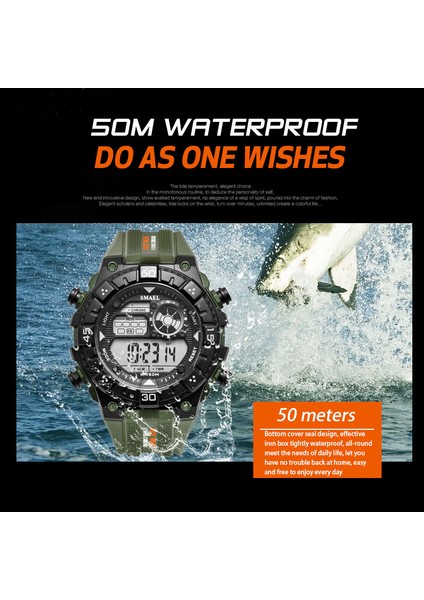 Beyaz Mavi Kırmızı Ordu Saatler Büyük Arama Smael Erkekler Izle Dijital Relogio Masculino Spor Izle Su Geçirmez 1439 Dijital Saat Üst Marka Lüks (Yurt Dışından) fırsatları